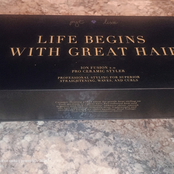 Ion Fusion 2.0 Pro Ceramic Styler Flat Iron - Blue New In Box - Picture 4 of 7